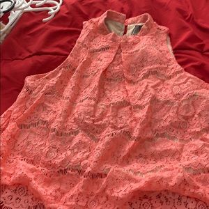Lace peach blouse